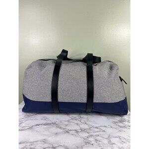 Everlane Twill Weekender Duffle Bag Gray/Blue